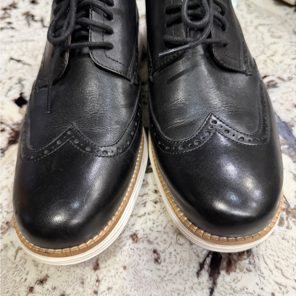 NEW! Cole Hasn Men Origins Grand  Classic Black Leather Oxfords - Picture 2 of 6